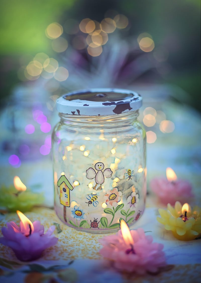 Fireflies in a magical forest